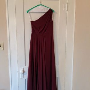 David's Bridal Size 6 Wine Bridesmaid Dress